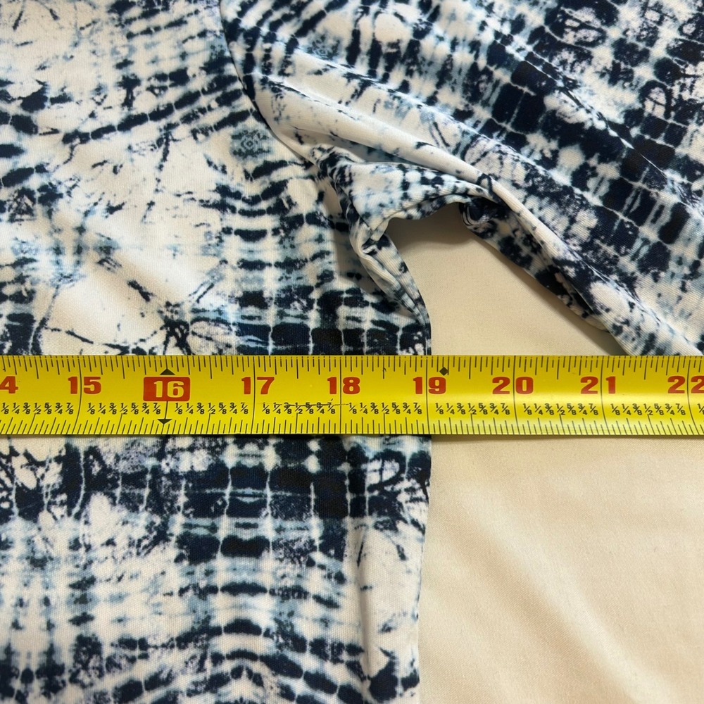 Antigua Mens Blue White Tie Dye Shibori Golf Polo Shirt Size Small Performance - Picture 3 of 10